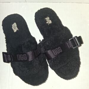 New Ugg Women’s Fluffita Slippers Black Size 9